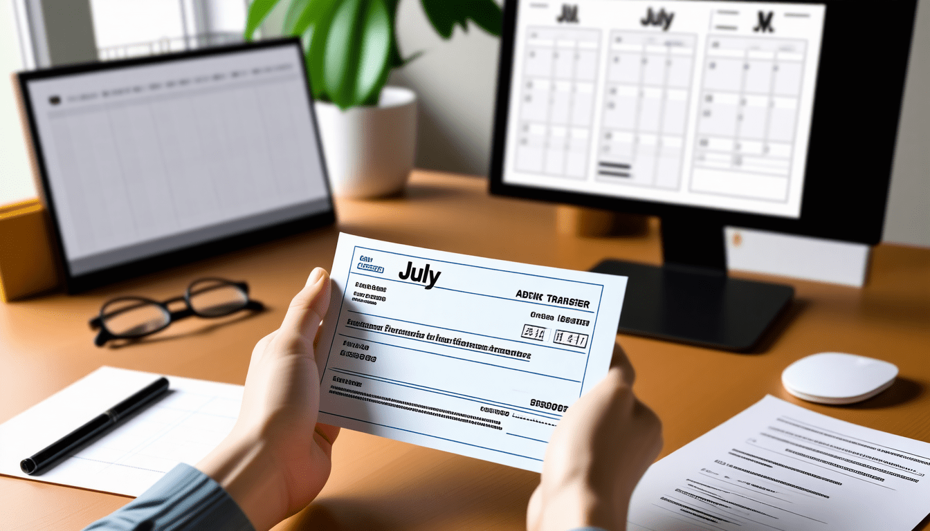 découvrez pourquoi vous recevez un chèque inattendu au lieu du virement fiscal prévu en juillet, et ce que cela signifie pour votre déclaration d'impôts.