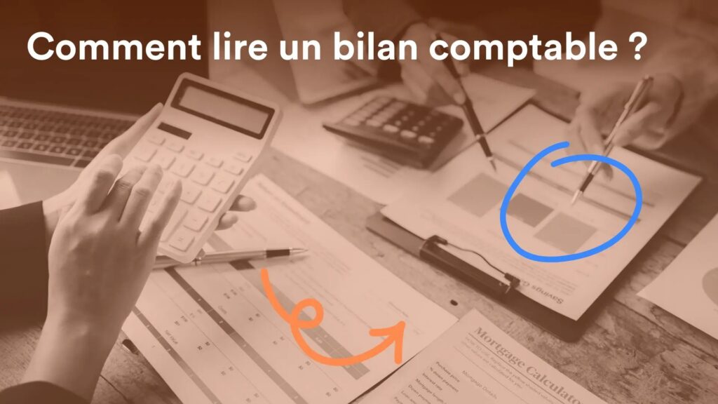 Tableau de bilan comptable avec colonnes actif et passif présenté à la clôture de l'exercice