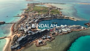 Chantier de The Line dans le désert de Neom, en Arabie saoudite